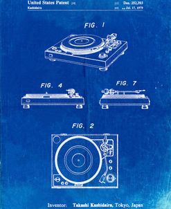 PP1028-Faded Blueprint Sansui Turntable 1979 Patent Poster