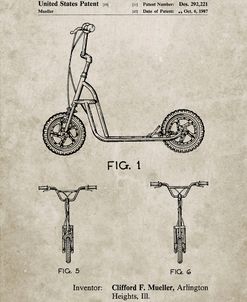 PP1030-Sandstone Scooter Patent Art, 80s Toys, 80s Decor, PP1030
