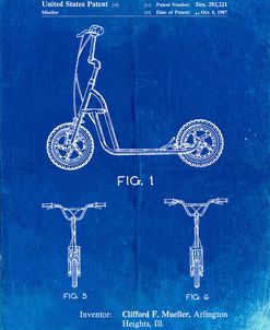 PP1030-Faded Blueprint Scooter Patent Art, 80s Toys, 80s Decor, PP1030