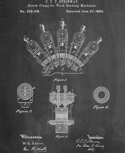 PP1031-Chalkboard Screw Clamp 1880  Patent Poster