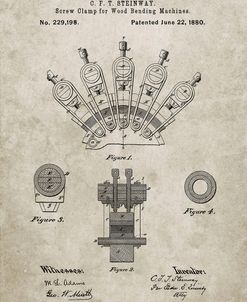 PP1031-Sandstone Screw Clamp 1880  Patent Poster