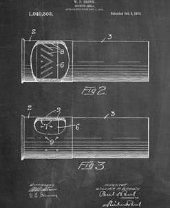 PP1033-Chalkboard Shotgun Shell Patent Print