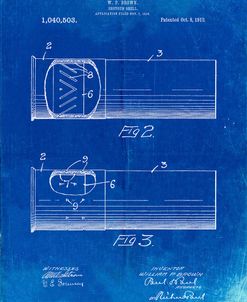 PP1033-Faded Blueprint Shotgun Shell Patent Print