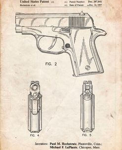PP1034-Vintage Parchment Sig Sauer P220 Pistol Patent Poster