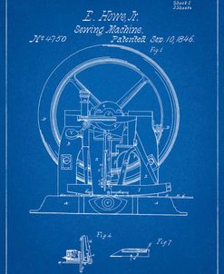 PP1035-Blueprint Singer Sewing Machine Patent Poster