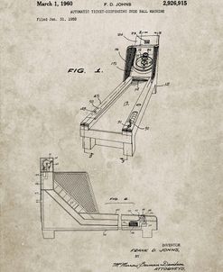 PP1036-Sandstone Skee Ball Patent Poster