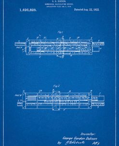 PP1040-Blueprint Slide Rule Patent Poster