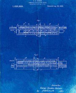 PP1040-Faded Blueprint Slide Rule Patent Poster
