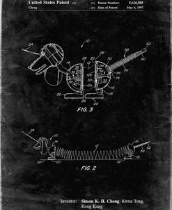 PP1041-Black Grunge Slide Rule Patent Poster