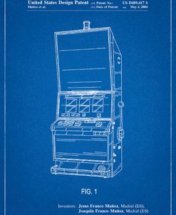 PP1043-Blueprint Slot Machine Patent Poster