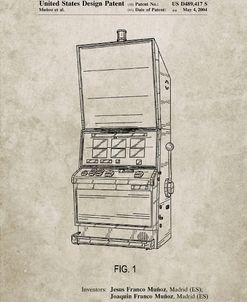 PP1043-Sandstone Slot Machine Patent Poster