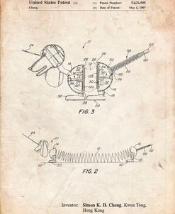 PP1041-Vintage Parchment Slide Rule Patent Poster