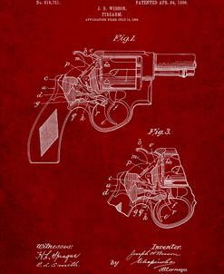 PP1044-Burgundy Smith and Wesson Revolver Pistol