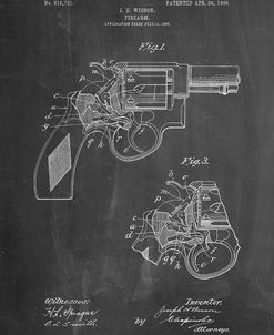 PP1044-Chalkboard Smith and Wesson Revolver Pistol