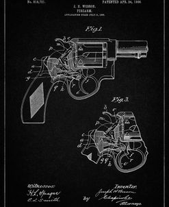 PP1044-Vintage Black Smith and Wesson Revolver Pistol