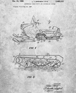PP1046-Slate Snow Mobile Patent Poster