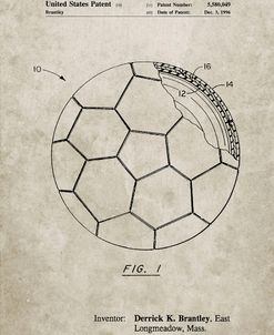 PP1047-Sandstone Soccer Ball Layers Patent Poster