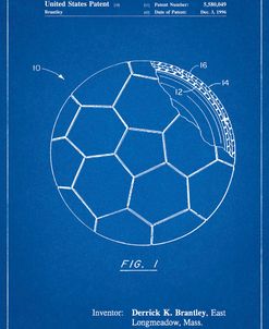 PP1047-Blueprint Soccer Ball Layers Patent Poster