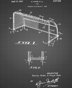 PP1048-Black Grid Soccer Goal Patent Art