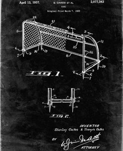 PP1048-Black Grunge Soccer Goal Patent Art