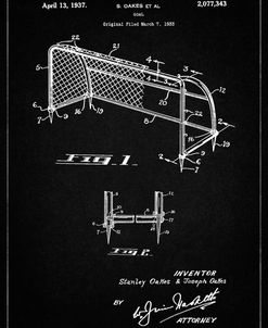 PP1048-Vintage Black Soccer Goal Patent Art