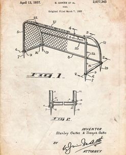 PP1048-Vintage Parchment Soccer Goal Patent Art