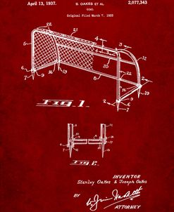 PP1048-Burgundy Soccer Goal Patent Art