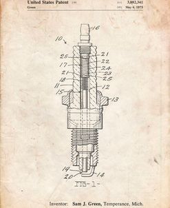 PP1051-Vintage Parchment Spark Plug Patent Poster