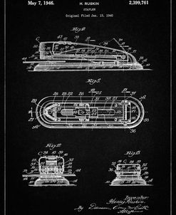 PP1052-Vintage Black Stapler Patent Poster