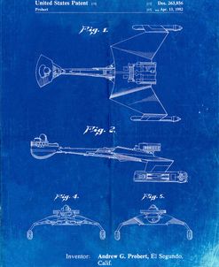 PP1053-Faded Blueprint Star Trek Klingon Empire Starship Poster