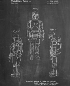 PP1055-Chalkboard Star Wars Boba Fett Patent Poster