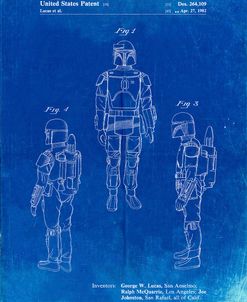 PP1055-Faded Blueprint Star Wars Boba Fett Patent Poster