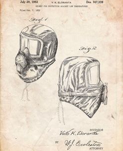 PP1071-Vintage Parchment Sub Zero Mask Patent Poster