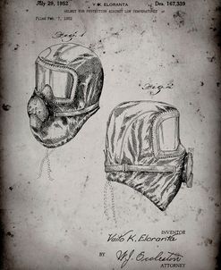 PP1071-Faded Grey Sub Zero Mask Patent Poster