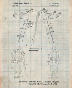 PP1074-Antique Grid Parchment Surgical Gown Patent Print