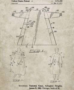 PP1074-Sandstone Surgical Gown Patent Print