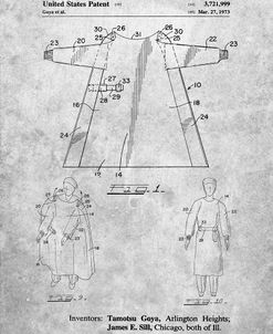 PP1074-Slate Surgical Gown Patent Print