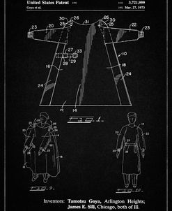PP1074-Vintage Black Surgical Gown Patent Print