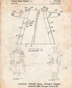 PP1074-Vintage Parchment Surgical Gown Patent Print