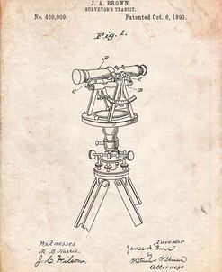 PP1075-Vintage Parchment Surveyor s Transit