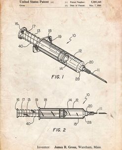 PP1080-Vintage Parchment Syringe Patent Poster