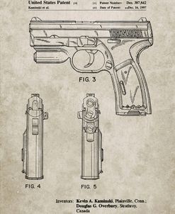 PP1081-Sandstone T 1000 Laser Pistol Patent Poster