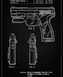 PP1081-Vintage Black T 1000 Laser Pistol Patent Poster