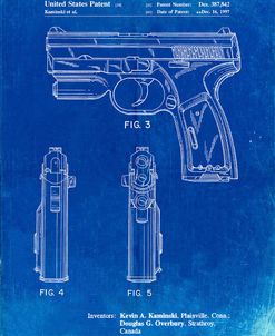 PP1081-Faded Blueprint T 1000 Laser Pistol Patent Poster