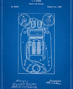 PP1083-Blueprint T. A. Edison Vote Recorder Patent Poster