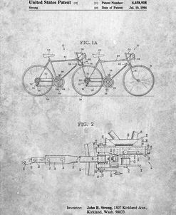 PP1084-Slate Tandem Bicycle Patent Poster