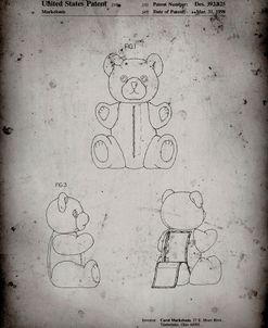 PP1085-Faded Grey Teddy Bear Poster