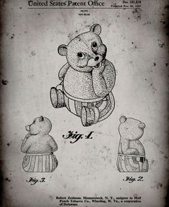 PP1086-Faded Grey Teddy Bear Poster