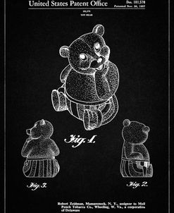PP1086-Vintage Black Teddy Bear Poster