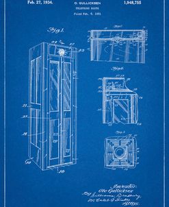 PP1088-Blueprint Telephone Booth Patent Poster